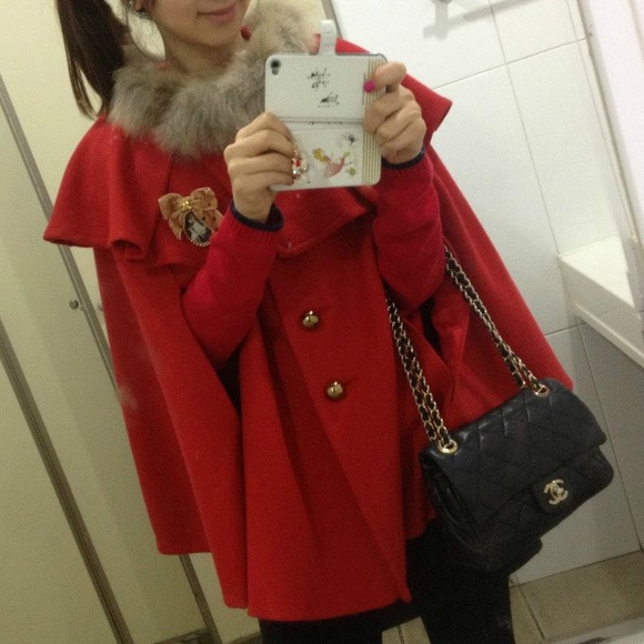 Jackets & Blazers - Red cape coat
